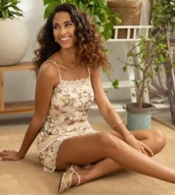 Caraco Fleuri Avec Dentelle Femme Évasion Tropique Matin Tropic -Lingerie Sipp Boutique evasion tropic caraco matin tropic 3