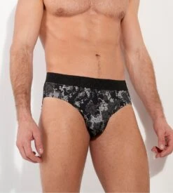 Hom Slip Fleuri Noir Et Blanc Imprimé Fairmont