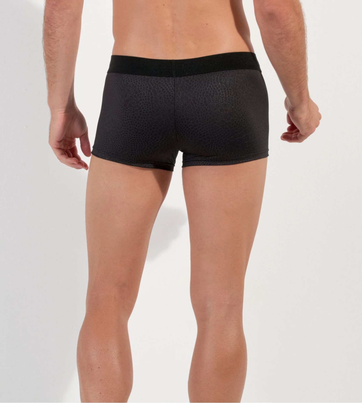 Shorty effet cuir reptile FLORIDA Noir Hom Shorty Effet Cuir Reptile FLORIDA Noir -Lingerie Sipp Boutique florida boxer trunk noir noir 3