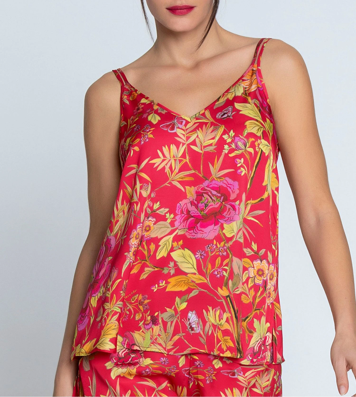 Caraco imprimé Forêt Rubis Santal Rouge Caraco Imprimé Forêt Rubis Santal Rouge -Lingerie Sipp Boutique foret rubis caraco imprime santal rouge 5