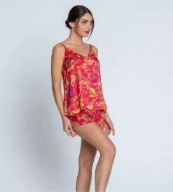 Short Imprimé Forêt Rubis Santal Rouge -Lingerie Sipp Boutique foret rubis short imprime santal rouge 4