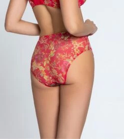 Culotte Haute Forêt Rubis Santal Rouge 2 Culotte Haute Forêt Rubis Santal Rouge -Lingerie Sipp Boutique foret rubis slip haut santal rouge 2