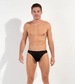 Hom String Free Cut Lace Noir -Lingerie Sipp Boutique free cut lace g string 0004 black noir 2