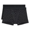 Hom Lot De 2 Boxers à Ouverture GABRIELE HO1 Black Print