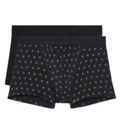Hom Lot De 2 Boxers à Ouverture GABRIELE HO1 Black Print