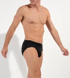 Hom Lot De 2 Slips à Ouverture HO1 GABRIELE Black Print -Lingerie Sipp Boutique gabriele mini lot de 2 ho1 d042 black black print noir 4