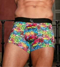 Hom Boxer En Microfibre Imprimée GRAFFITI WALL Multico Print -Lingerie Sipp Boutique graffiti wall boxer h p023 multico print multicolore 2