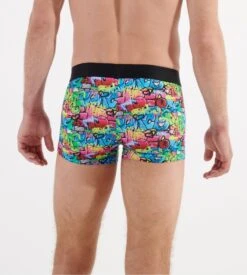 Hom Boxer En Microfibre Imprimée GRAFFITI WALL Multico Print -Lingerie Sipp Boutique graffiti wall boxer h p023 multico print multicolore 7