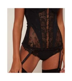 Simone Perele Guêpière Bustier Wish NOIR -Lingerie Sipp Boutique guepiere bustier wish noir 3
