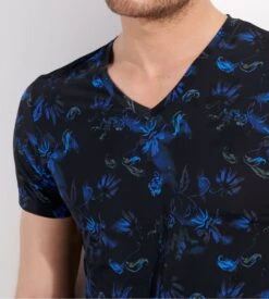 T-shirt En Microfibre GRANT HOM Black Print -Lingerie Sipp Boutique hom grant t shirt microfibre black print 4