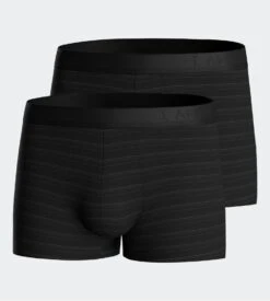 Lot De 2 Boxers I AM En Microfibre Pour Homme Noir à Rayures