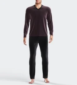 Pyjama Thermo Homme En Velours Aubergine 2 Pyjama Thermo Homme En Velours Aubergine -Lingerie Sipp Boutique imp tdh pyj v velours thermo bd010 aubergine 2