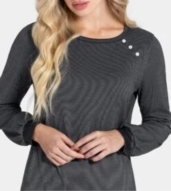 Liquette à Manches Longues Noir Et Blanc -Lingerie Sipp Boutique impetus femme liquette u ml modal noir blanc 3