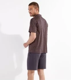 Hom Pyjama Court Jegor Black Print 2 Hom Pyjama Court Jegor Black Print -Lingerie Sipp Boutique jegor pyj court ent boutonne i004 black print noir 2