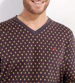 Hom Pyjama Long Jegor Black Print -Lingerie Sipp Boutique jegor pyj long v i004 black print noir 3