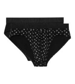 Hom Lot De 2 Slips Mini Joan Black/ Black Print