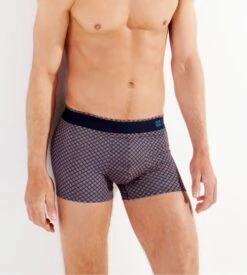 Hom Boxer En Coton & Modal JORDAN Navy Print -Lingerie Sipp Boutique jordan boxer h i0ra navy print bleu 5