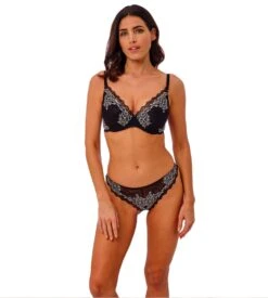 Wacoal Tanga Lace Perfection Black Ivory -Lingerie Sipp Boutique lace perfection string tanga black ivory 2