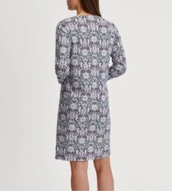 Calida Liquette Fine En Coton Imprimé Pour Femme Autumn Dreams Smoke Blue -Lingerie Sipp Boutique liquette femme coton manches longues smoke blue 2