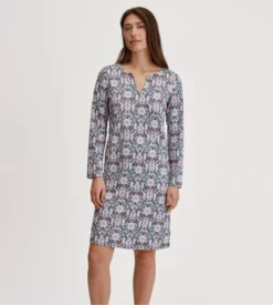 Calida Liquette Fine En Coton Imprimé Pour Femme Autumn Dreams Smoke Blue