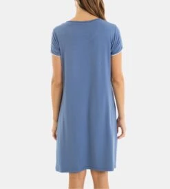 Liquette Bleue à Manches Courtes -Lingerie Sipp Boutique liquette manches courtes bleu 2