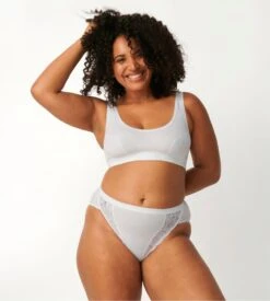 Lot De 4 Slips Sloggi Chic Tai BLANC -Lingerie Sipp Boutique lot de 4 slips sloggi chic tai blanc 03 6