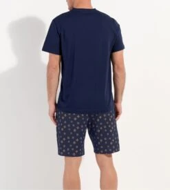 Pyjama Court Homme Mandala Bleu Marine -Lingerie Sipp Boutique mandala pyj h court bleu marine 3