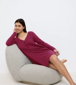 Triumph Nuisette Douce à Col Boutonné En Coton Rose Mix & Match Sweet Marsala