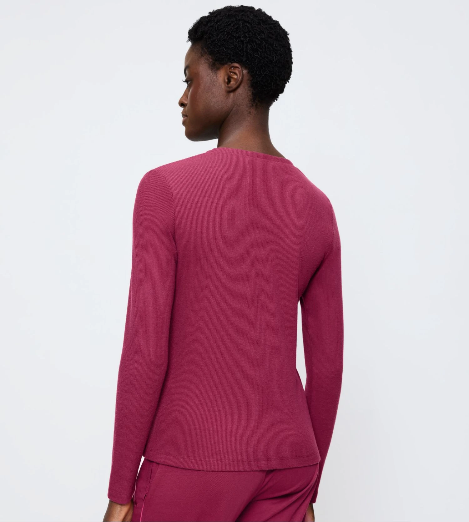 Pull léger à manches longues rouge Mix & Match Sweet Marsala Triumph Pull Léger à Manches Longues Rouge Mix & Match Sweet Marsala -Lingerie Sipp Boutique mix and match top sweet marsala 2