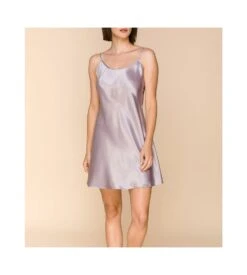 Nuisette En Satin Avec Laçage Dos Lilac Haze