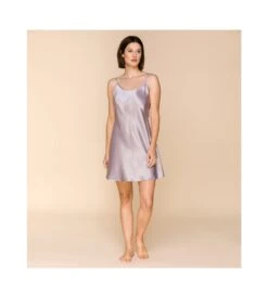 Nuisette En Satin Avec Laçage Dos Lilac Haze -Lingerie Sipp Boutique nuisette en satin avec lacage dos lilac haze 308 3