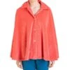 Cape D'intérieur Boutonnée Velours Orange