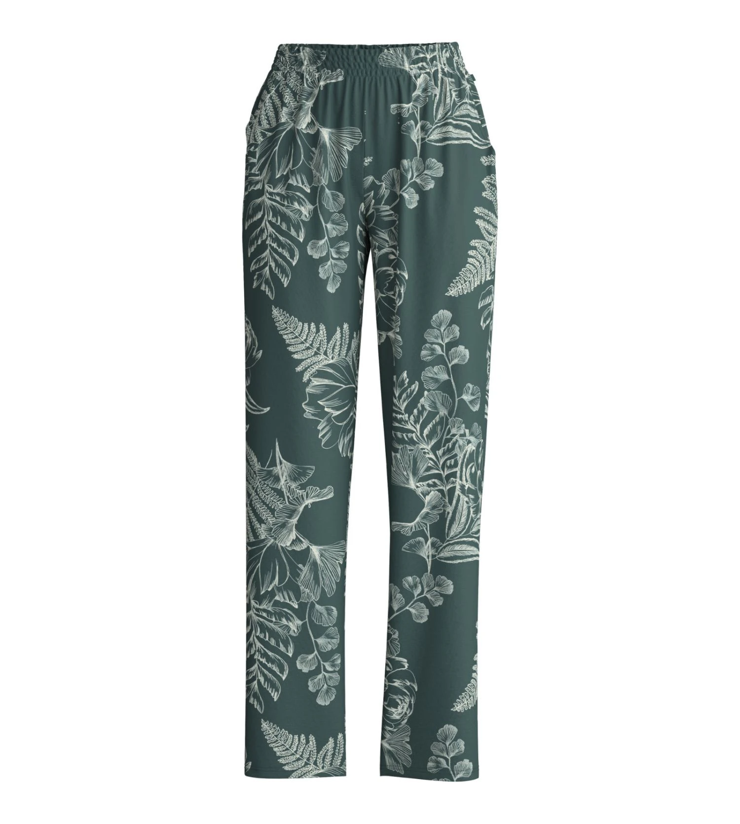 Bas de pyjama vert en coton Favourites Botanic Deep Emerald Green Calida Bas De Pyjama Vert En Coton Favourites Botanic Deep Emerald Green -Lingerie Sipp Boutique pantalon droit femme deep emerald green 1