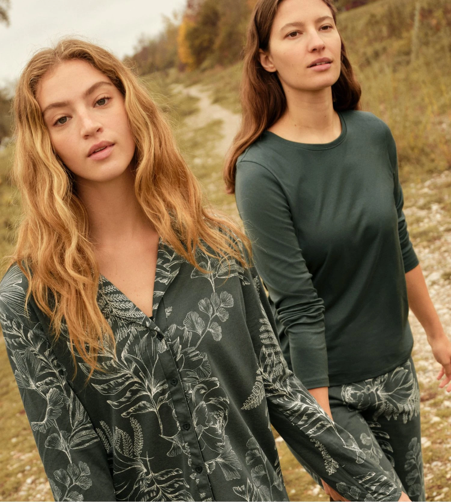 Bas de pyjama vert en coton Favourites Botanic Deep Emerald Green Calida Bas De Pyjama Vert En Coton Favourites Botanic Deep Emerald Green -Lingerie Sipp Boutique pantalon droit femme deep emerald green 5