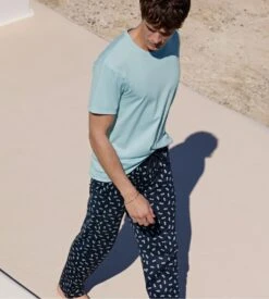 Calida Pantalon Homme RMX Sleep Weekend Pond Green 5 Calida Pantalon Homme RMX Sleep Weekend Pond Green -Lingerie Sipp Boutique pantalon droit homme 595 pond green 5