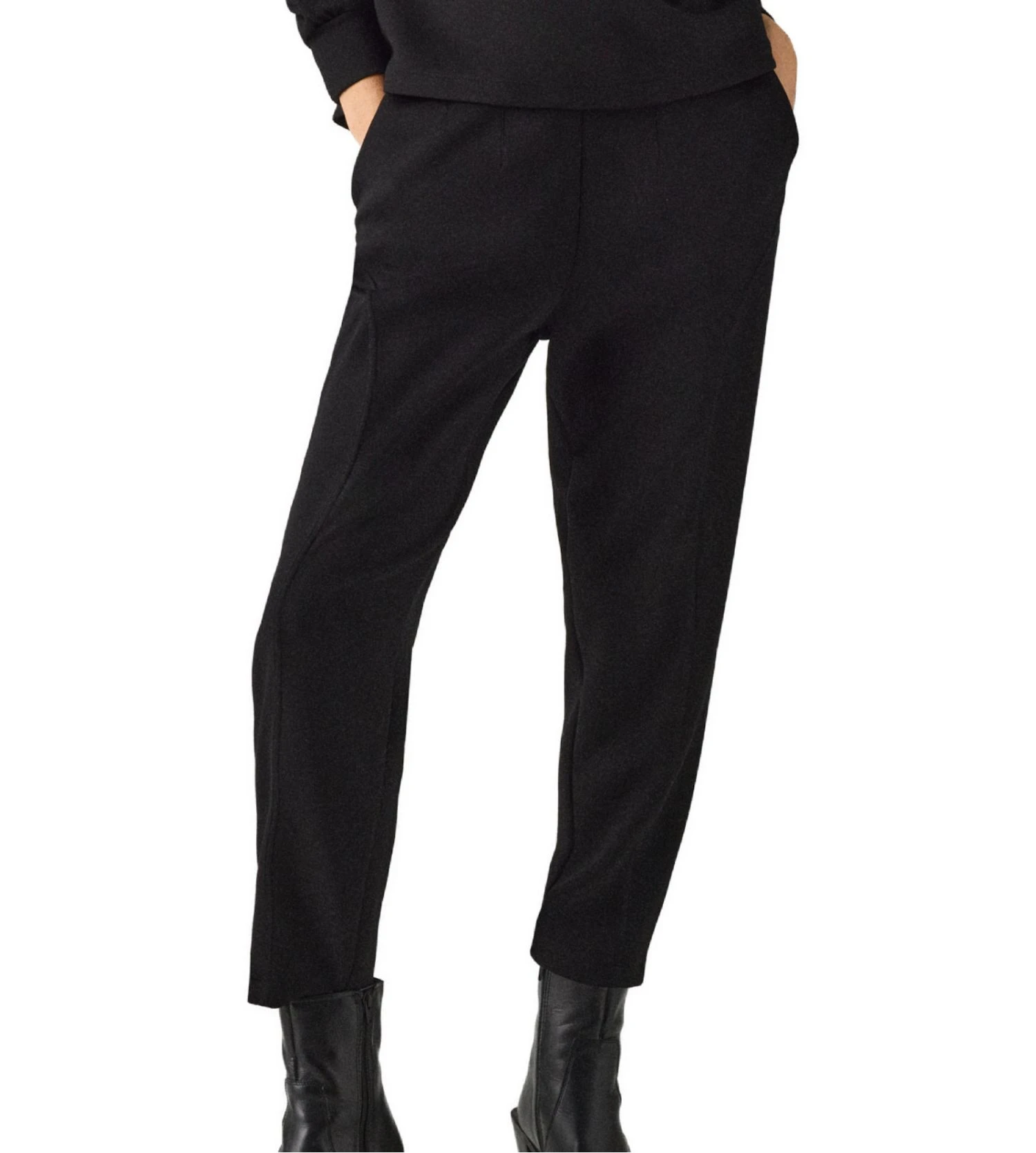 Pantalon à pinces Noir Pantalon à Pinces Noir -Lingerie Sipp Boutique pantalon droit pince noir 1