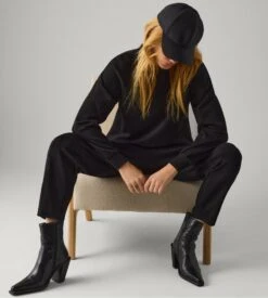 Pantalon à Pinces Noir 5 Pantalon à Pinces Noir -Lingerie Sipp Boutique pantalon droit pince noir 5