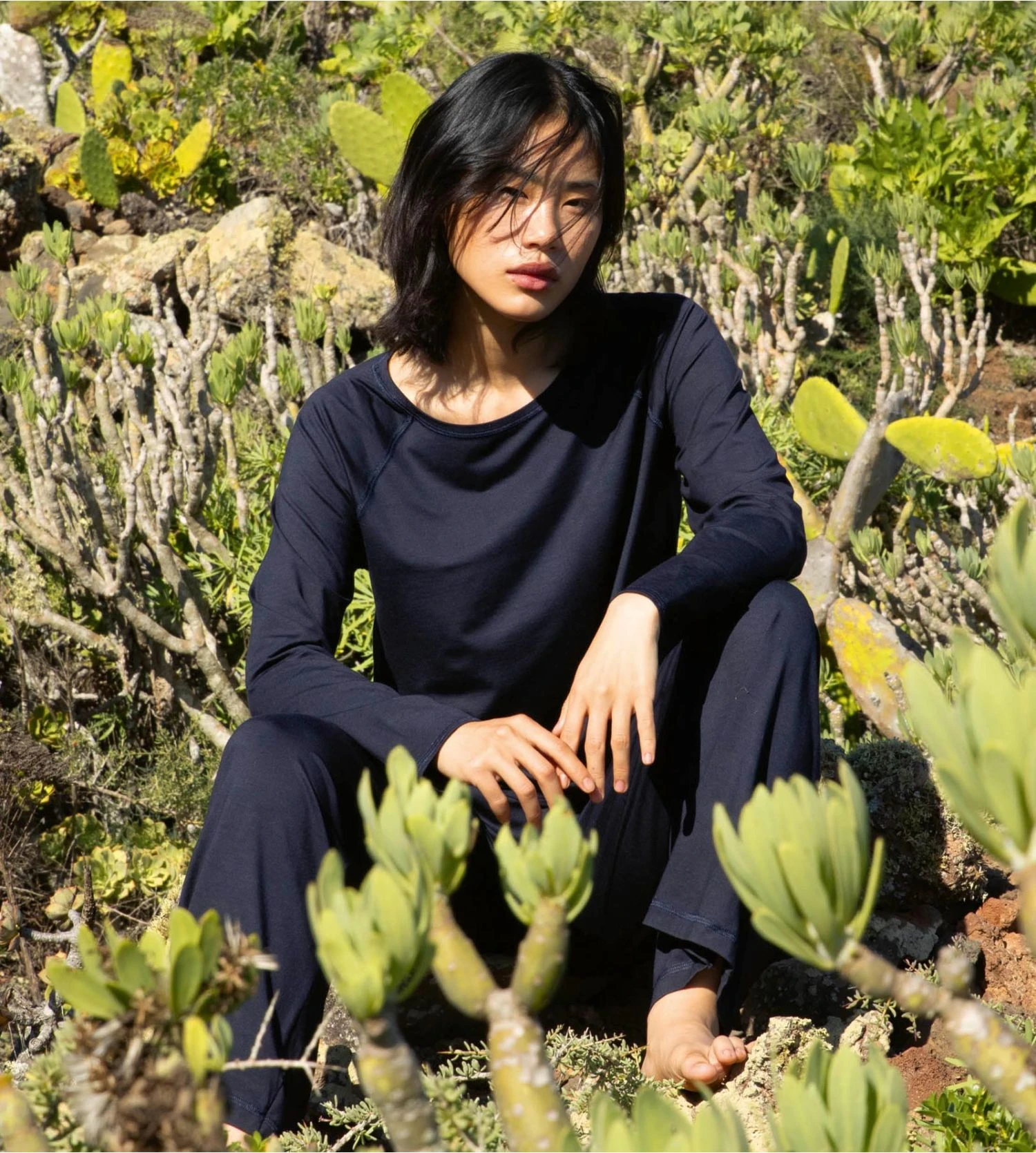 Pantalon Palazzo d'intérieur Dark Lapis Blue Calida Pantalon Palazzo D'intérieur Dark Lapis Blue -Lingerie Sipp Boutique pantalon f nuit 339 dark lapis blue bleu 3