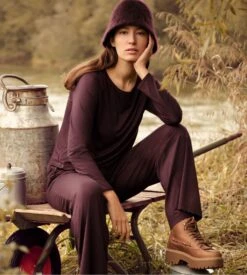 Calida Pantalon D'intérieur Femme DSW Balancing Black Cherry 5 Calida Pantalon D'intérieur Femme DSW Balancing Black Cherry -Lingerie Sipp Boutique pantalon femme nuit black cherry 5