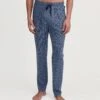 Calida Pantalon D'intérieur En Coton Pour Homme Bleu Aux Motifs Géométrique RMX Sleep Glacier Lake