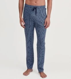 Calida Pantalon D'intérieur En Coton Pour Homme Bleu Aux Motifs Géométrique RMX Sleep Glacier Lake