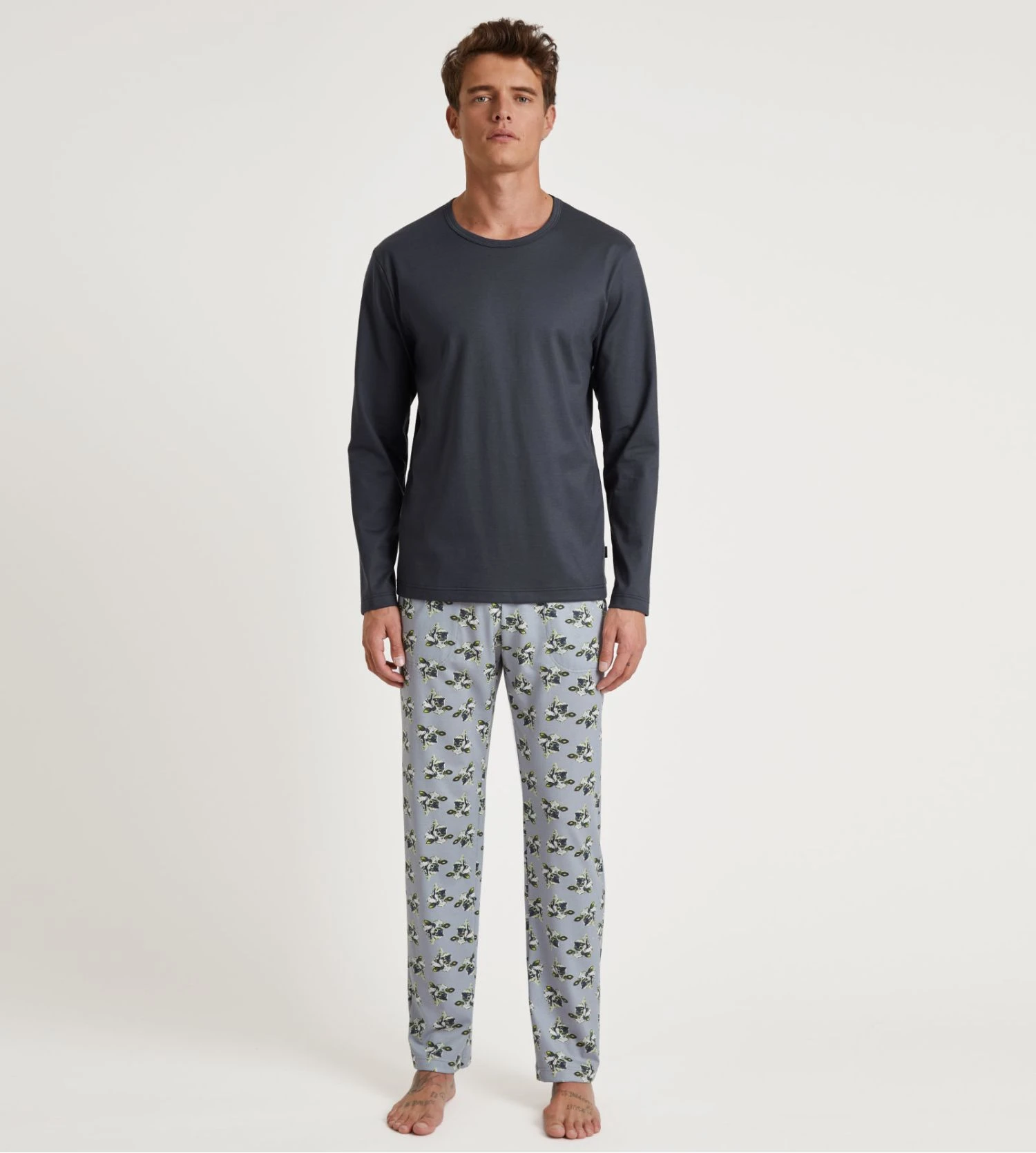 Pantalon homme RMX Sleep Leisure Sleet Grey Calida Pantalon Homme RMX Sleep Leisure Sleet Grey -Lingerie Sipp Boutique pantalon h droit 952 sleet grey gris 3