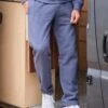 Pantalon De Jogging Droit Pour Homme Bleu