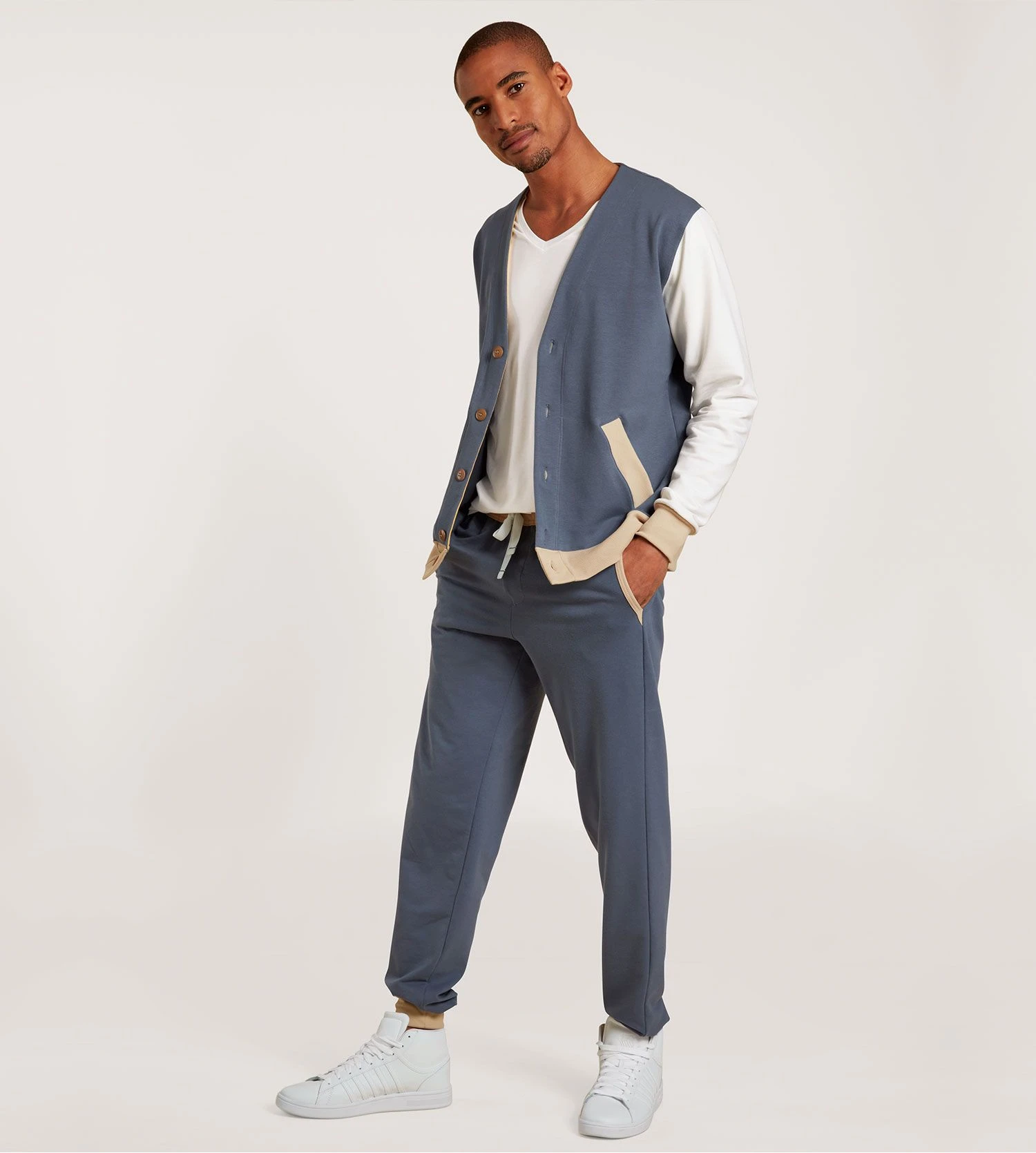 Pantalon en coton bio pour homme Grisaille Grey CALIDA Pantalon En Coton Bio Pour Homme Grisaille Grey CALIDA -Lingerie Sipp Boutique pantalon homme 988 grisaille grey gris 2