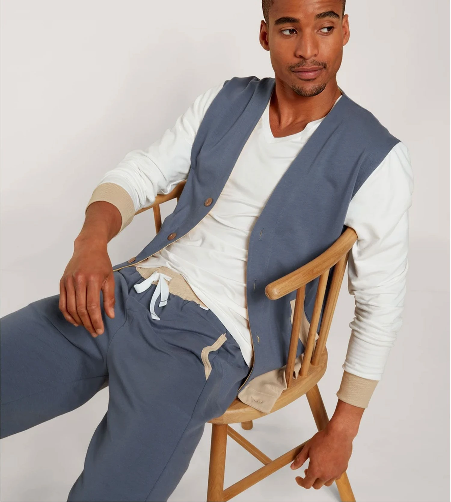 Pantalon en coton bio pour homme Grisaille Grey CALIDA Pantalon En Coton Bio Pour Homme Grisaille Grey CALIDA -Lingerie Sipp Boutique pantalon homme 988 grisaille grey gris 4