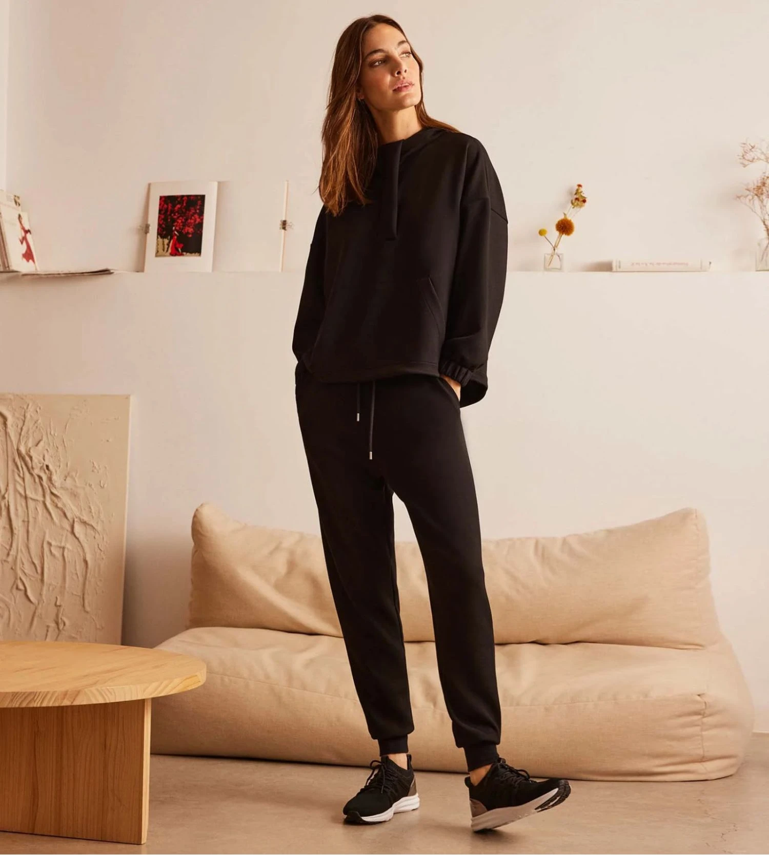 Pantalon de jogging URBAN noir Pantalon De Jogging URBAN Noir -Lingerie Sipp Boutique pantalon jogging ressere black 4