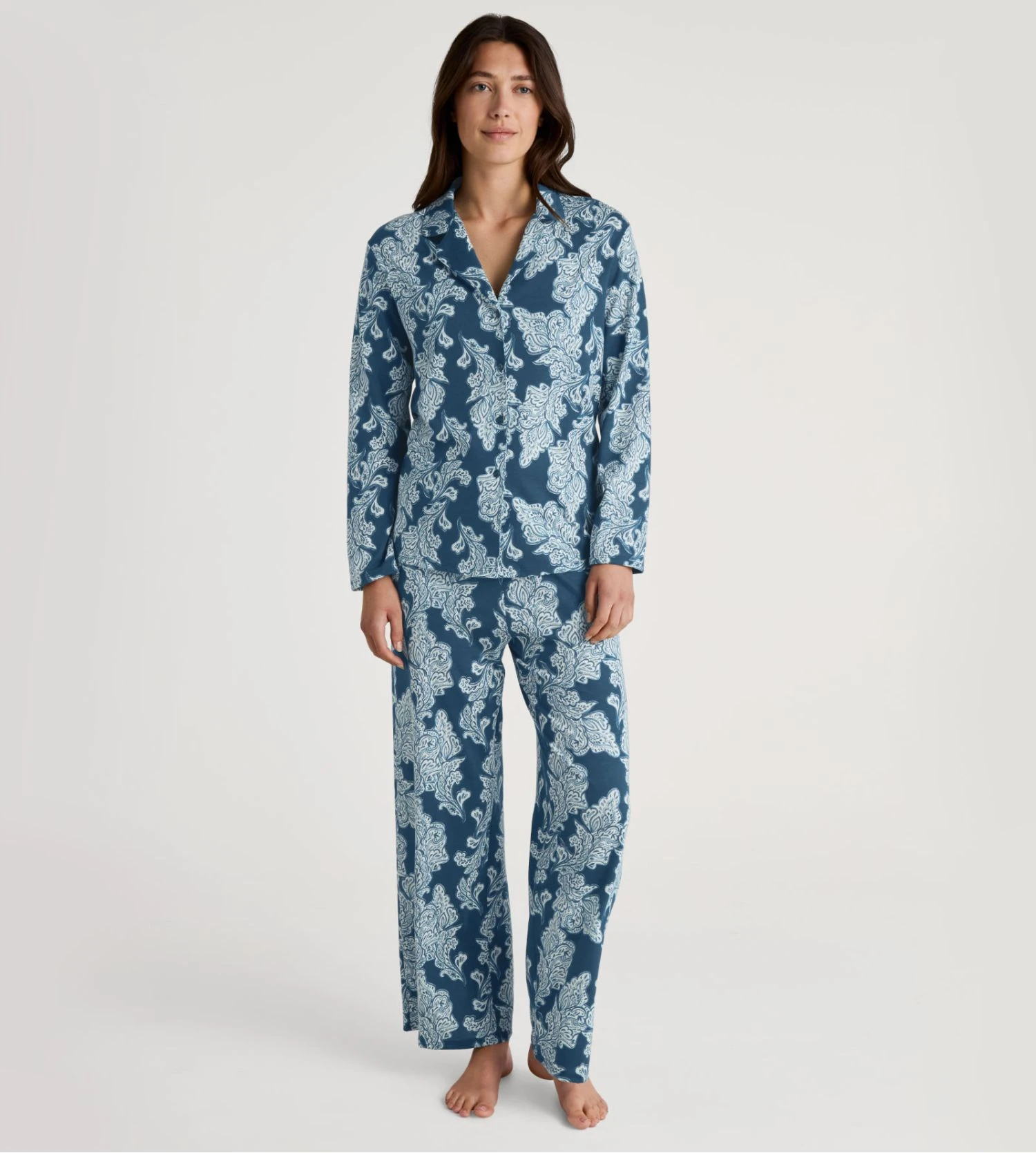 Pantalon large femme Favourites Botanic Deep Dive Petrol Calida Pantalon Large Femme Favourites Botanic Deep Dive Petrol -Lingerie Sipp Boutique pantalon large femme 497 bleu 4