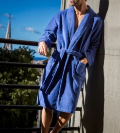 Peignoir éponge Pour Homme Yvan Jeans Blue