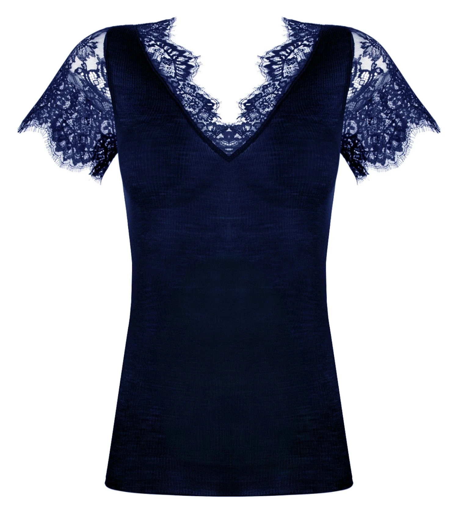 Top manches courtes Laine et Soie Plaisir Caresse Pierre Bleue Top Manches Courtes Laine Et Soie Plaisir Caresse Pierre Bleue -Lingerie Sipp Boutique plaisir caresse t shirt mc laine et soie 5066 pierre bleue 1