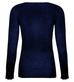 Top Manches Longues Laine Et Soie Plaisir Caresse Pierre Bleue -Lingerie Sipp Boutique plaisir caresse t shirt ml laine et soie 5066 pierre bleue 3